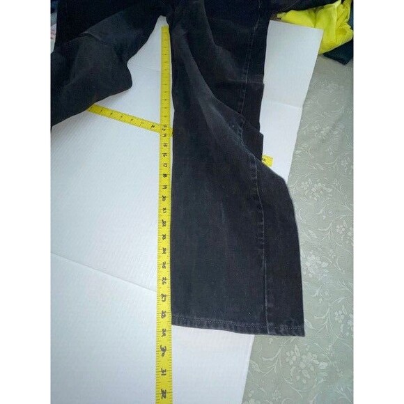 Levis 505 Black Denim Jeans Red Tab Straight Leg Size 38x30 - Picture 7 of 10